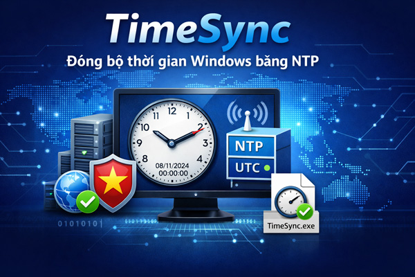 TimeSync – Công cụ đồng bộ thời gian Windows bằng NTP