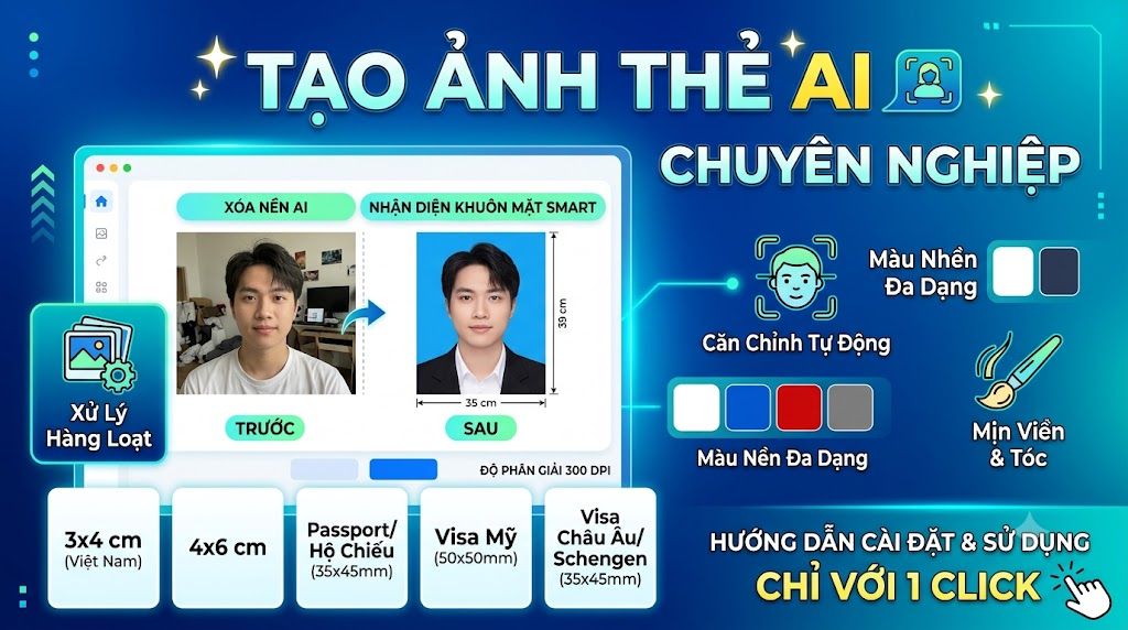 📸 Hướng Dẫn Sử Dụng Bộ Công Cụ Tạo Ảnh Thẻ AI (AI ID Photo Creator)
