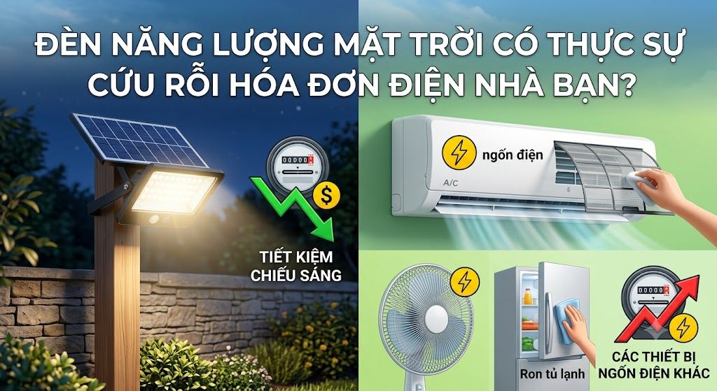 Đèn năng lượng mặt trời có thực sự cứu rỗi hóa đơn tiền điện?