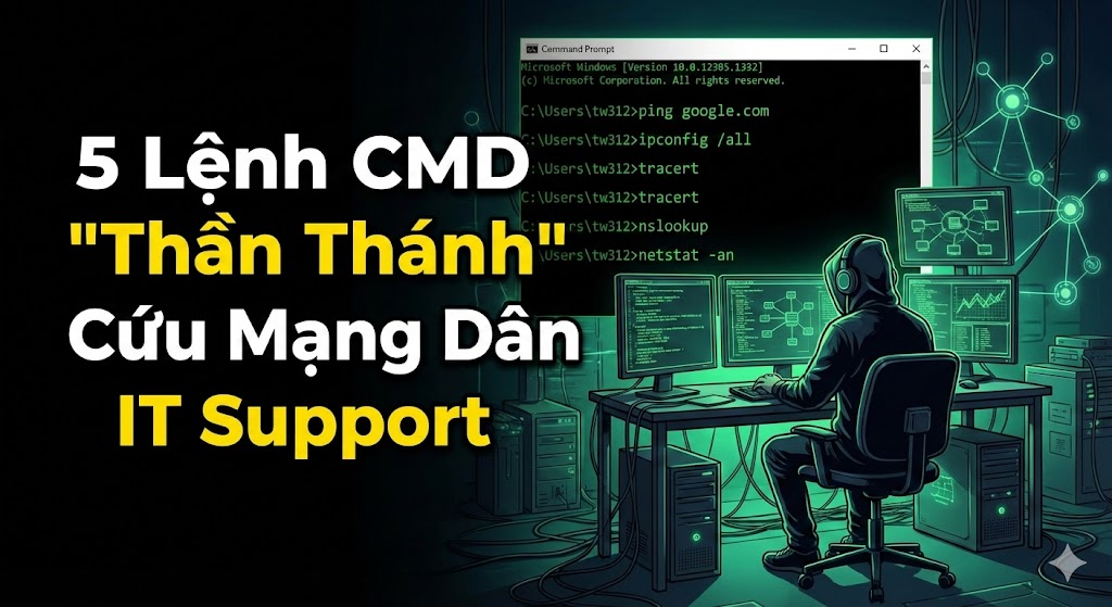 5 Lệnh CMD "Thần Thánh" Cứu Mạng Dân IT Support