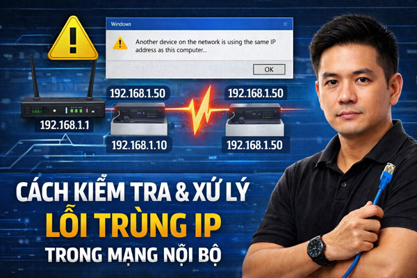 Cách kiểm tra và xử lý lỗi trùng IP trong mạng nội bộ
