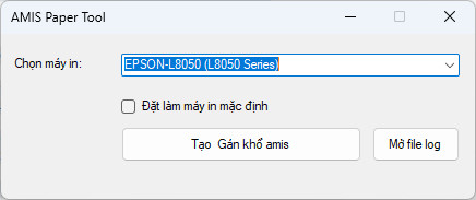 AMIS Paper Tool – Công cụ cấu hình khổ giấy & máy in cho AMIS